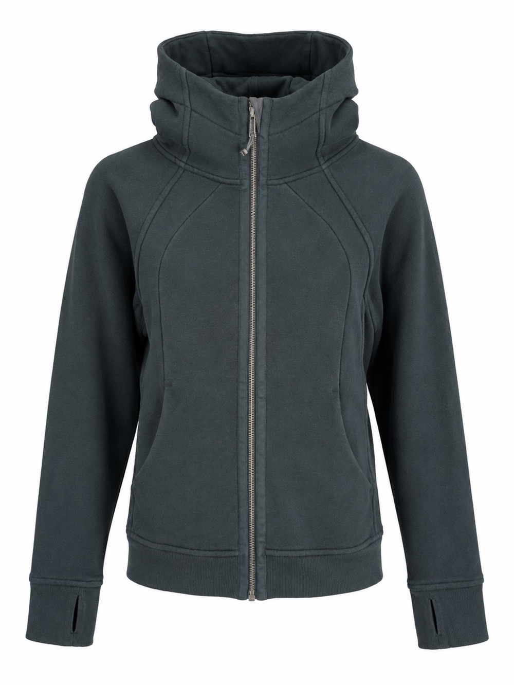 lululemon athletica Scuba Full Zip Teal Emerald Green Size 4 Fitted Hoodie